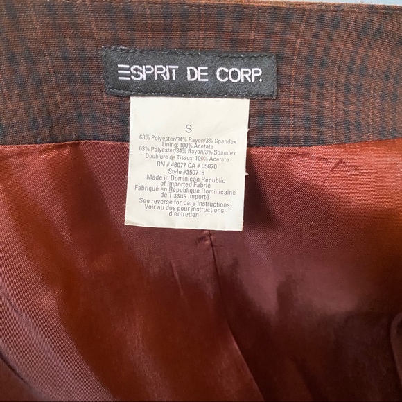 Vintage Esprit De Corp Brown Plaid Vest - Picture 4 of 5